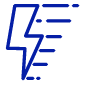 A blue colored Salesforce Lightning icon