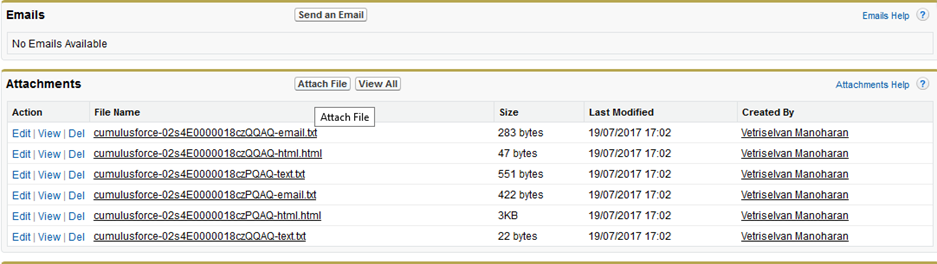 Archive Email to Case App( Cumulus Force )