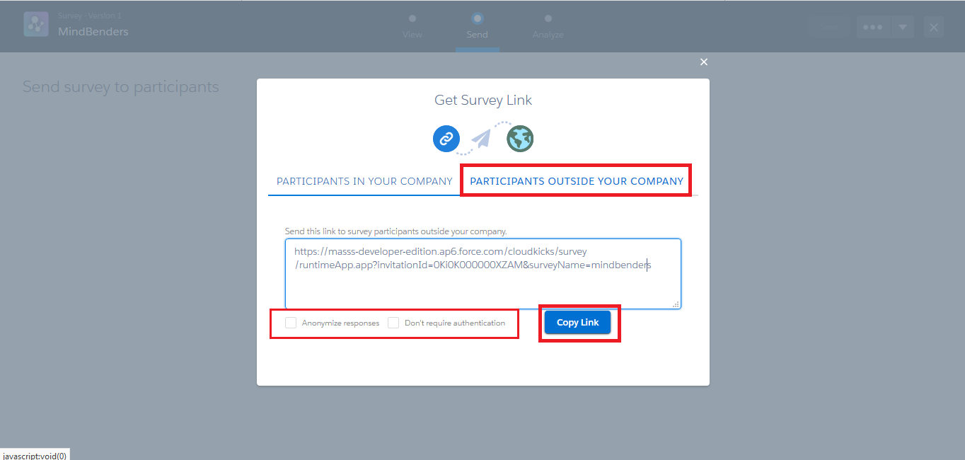 Survey in Salesforce