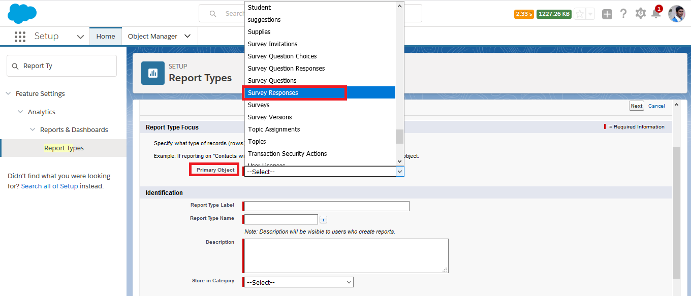 Survey in Salesforce